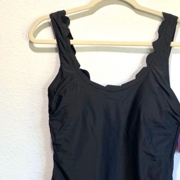 Black One Piece Swimsuit Size XL - Picture 3 of 5